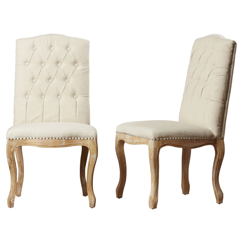 Upholstered Dining Chairs with French Country Flair