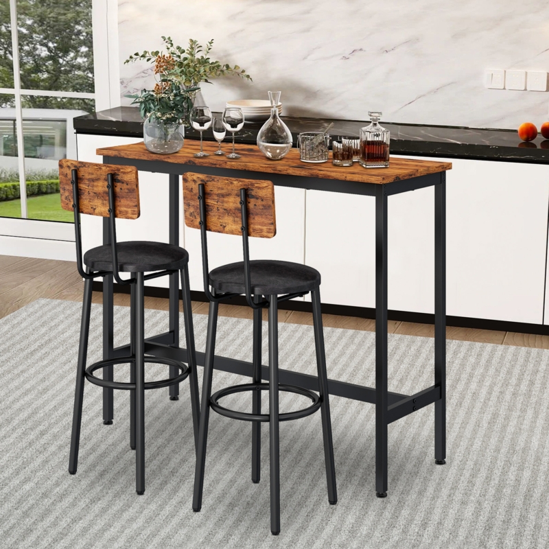 Industrial Minimalist Dining Table Set for 4