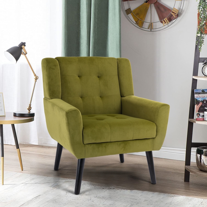 Elegant Curved Upholstered Chair