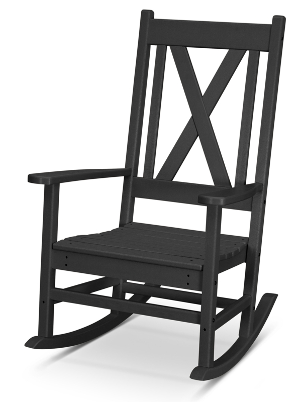 Cross-Back Porch Rocking Chair