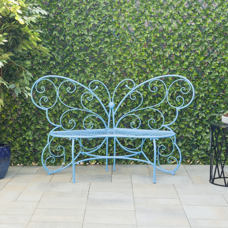 Butterfly-Shaped 2-Seater Garden Bench