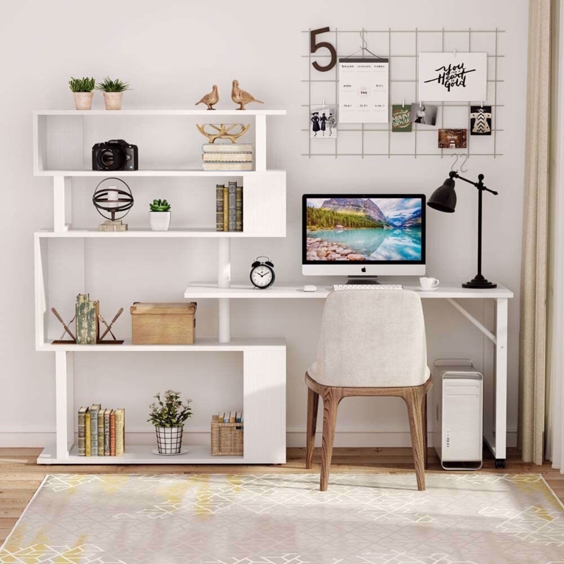 Rotating Bookcase and Connection Desk