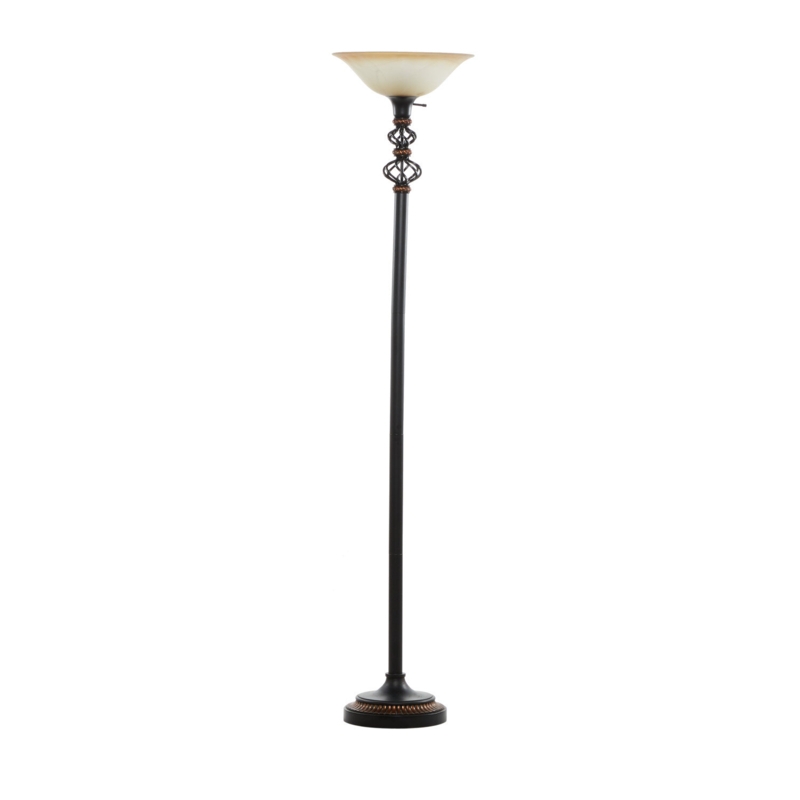 Chic Slender Floor Lamp with Cream Bell Shade