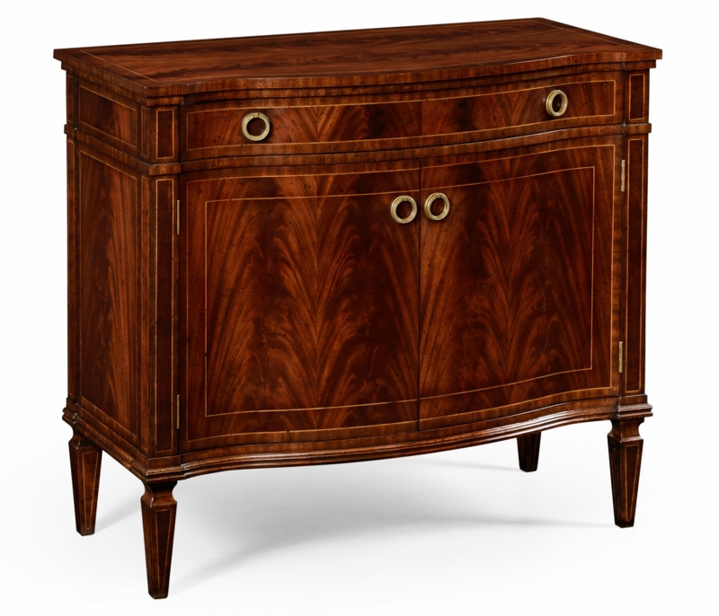 Regency Style Bow Fronted Side Cabinet