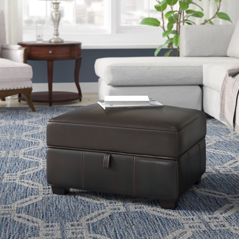 Multifunctional Wooden Ottoman with Storage