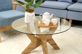 Round Solid Wood Coffee Table - Foter