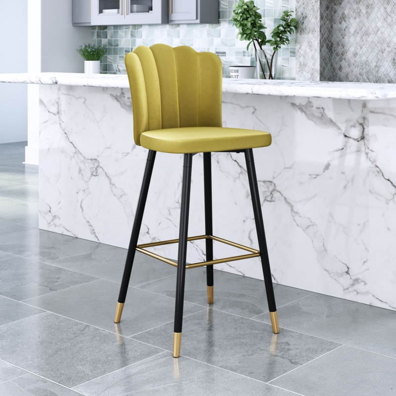 Polyester Wrapped Bar Chair with Steel Legs