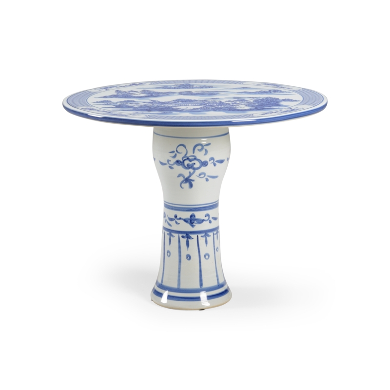 Hand-Painted Ceramic Inspired Center Table