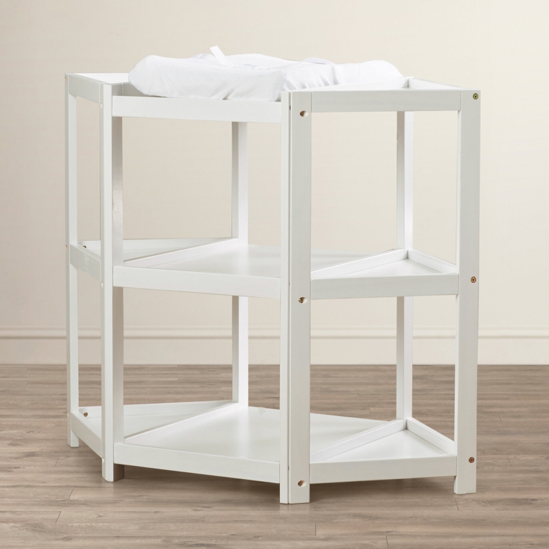 Diaper Corner Baby Changing Table - White - Badger Basket