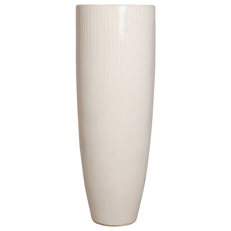 Tall Square Planter with Glossy Glaze Finish