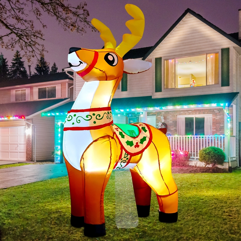 Christmas Inflatables Outdoor Reindeer, 5.5 FT Height