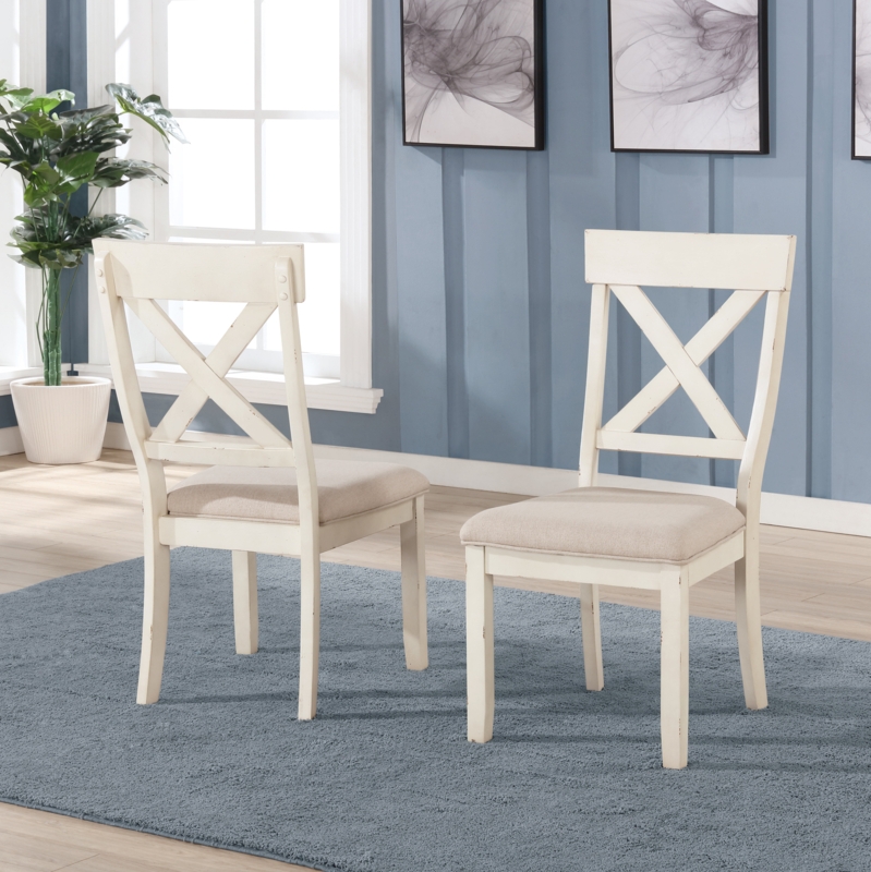 Transitional-Style Dining Chair with Upholstered Seat