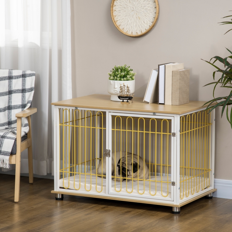 Indoor Pet Crate with End Table Design