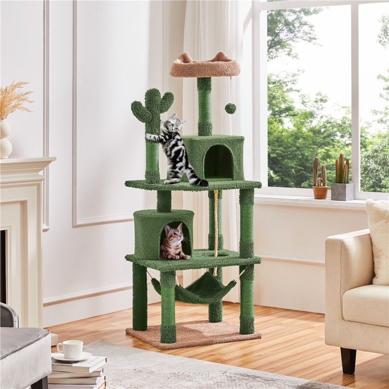 Cactus-Inspired 62.5" Cat Tree