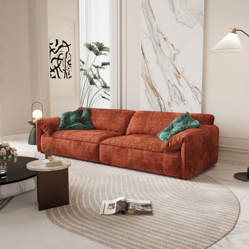 Split-Style Lazy Sofa with Foldable Armrests