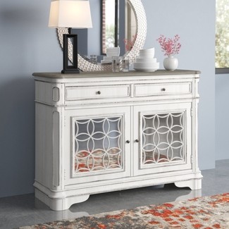 White Mirrored Sideboard - Foter