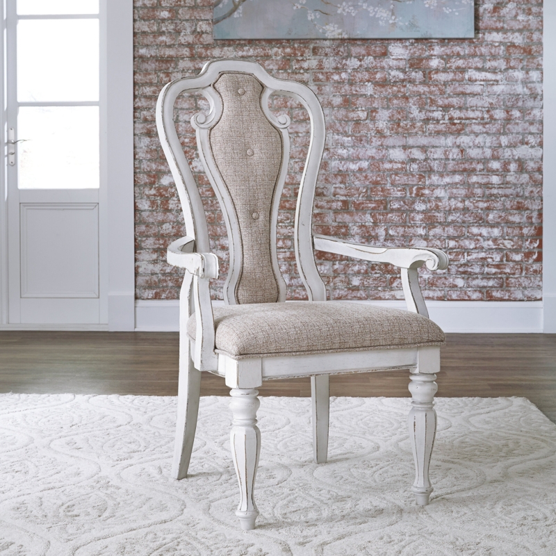 Queen Anne Dining Chair with Chenille Upholstery