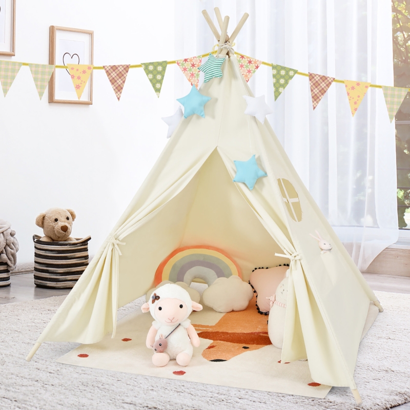 Play Tent with Window and Storage Pockets