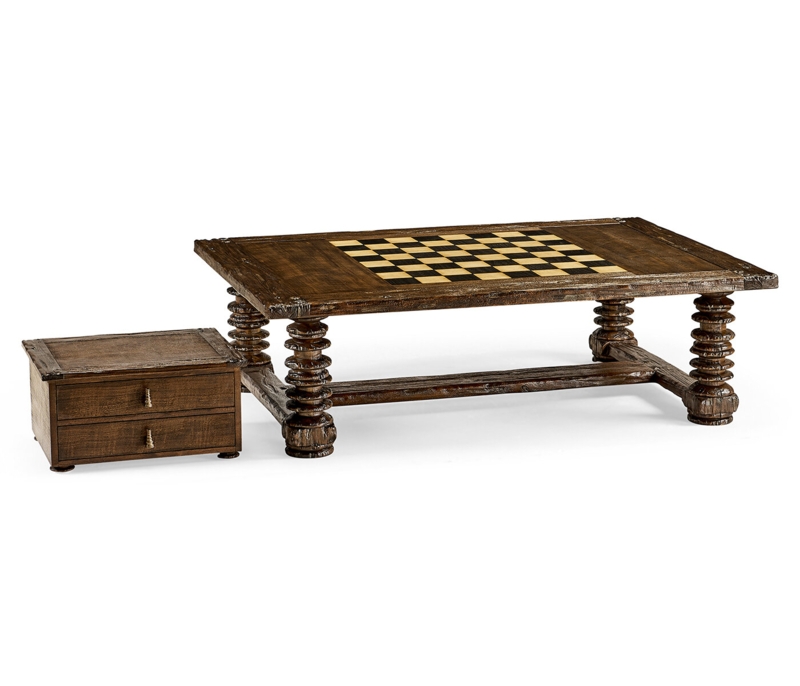 Weathered Walnut Coffee and Games Table