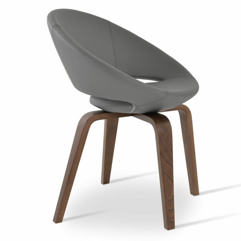 Contemporary Dining Chair with Upholstered Seat