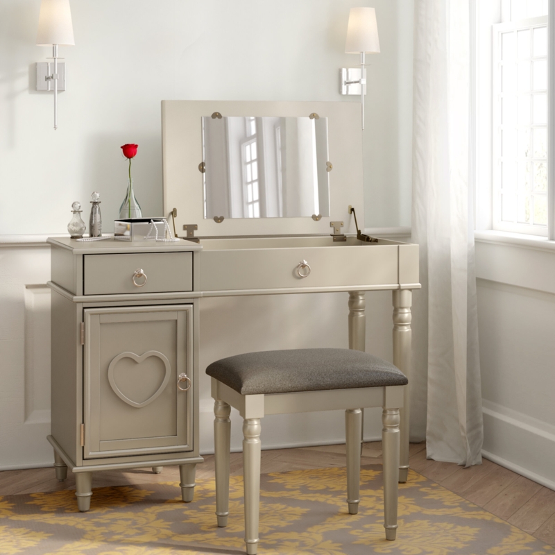 Luxuary vanity set with Cabinet, Adjustable Brightness Mirror and Cush –  Cozy Furniture & Lifestyle