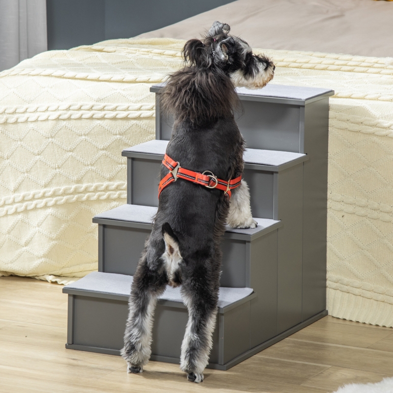 Cushioned Pet Stairs for High Beds