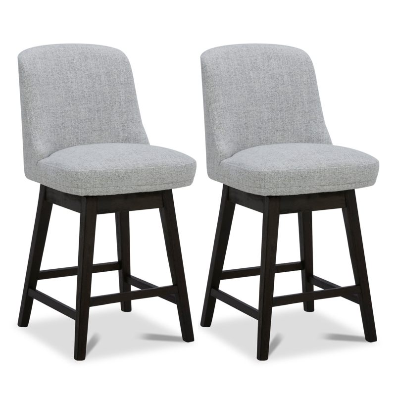 Swivel Counter Stool with Curved Backrest