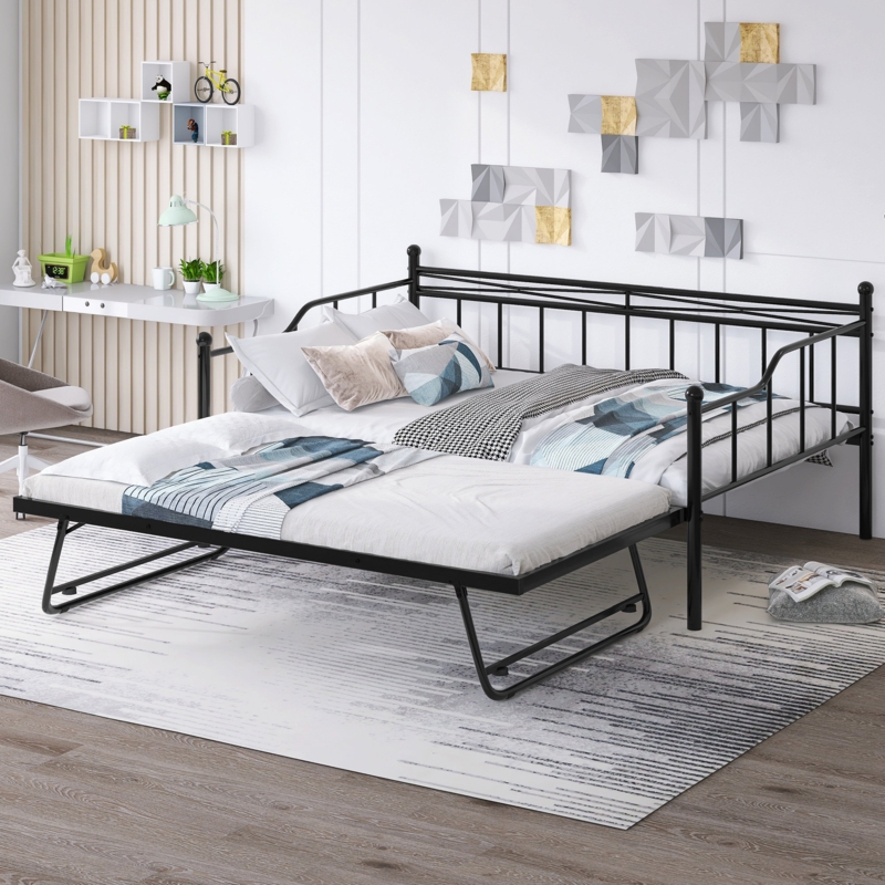 Steel Daybed with Pull-Down Bed