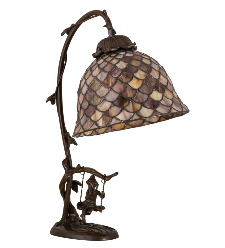 Variegated Tortoiseshell Fishscale Accent Lamp