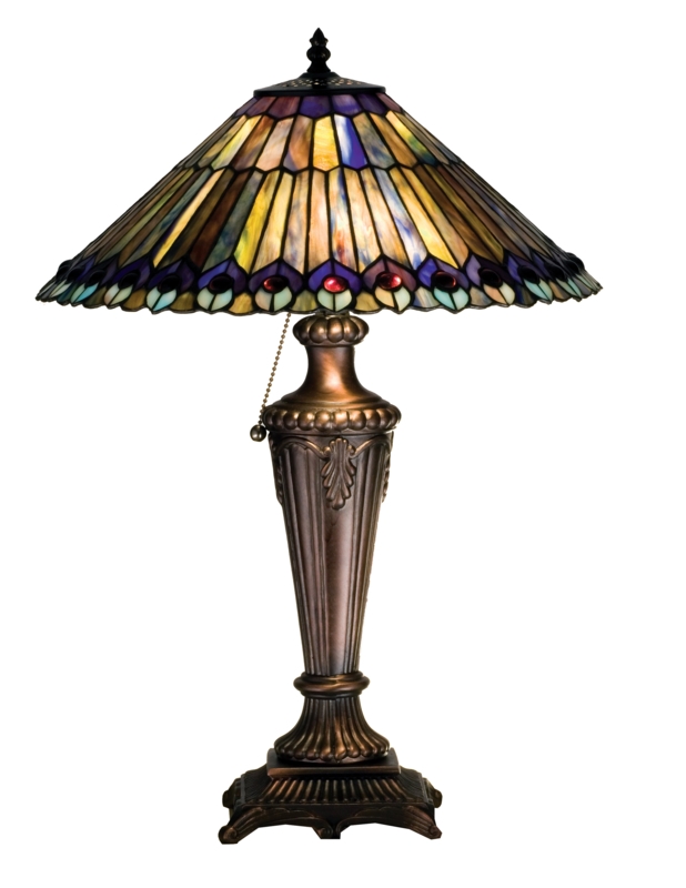 Hand-cut Stained Glass Table Lamp
