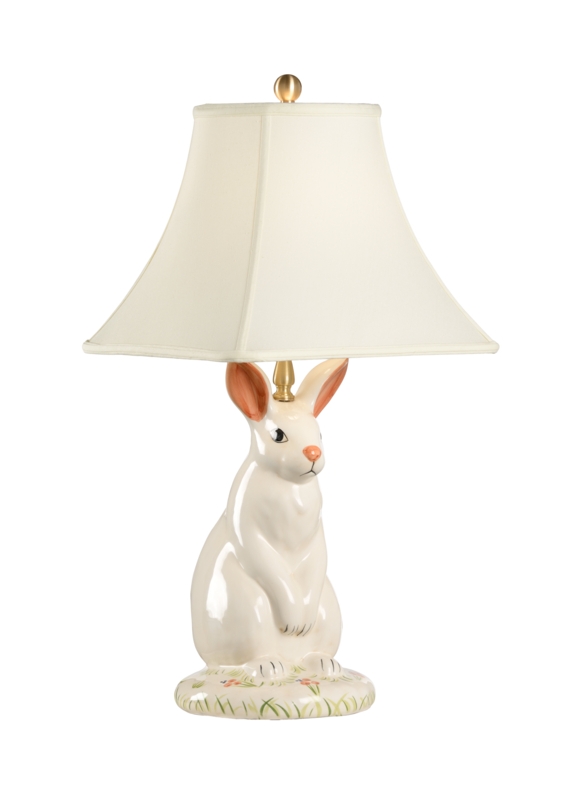 Hand-Painted Rabbit Nursery Lamp
