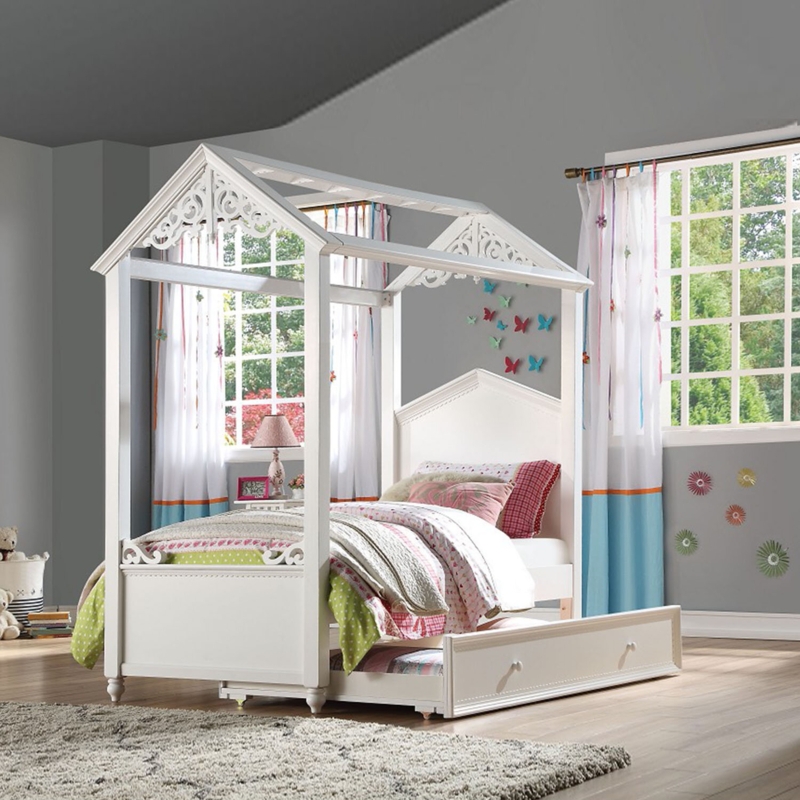 Whimsical Canopy Cottage Bed