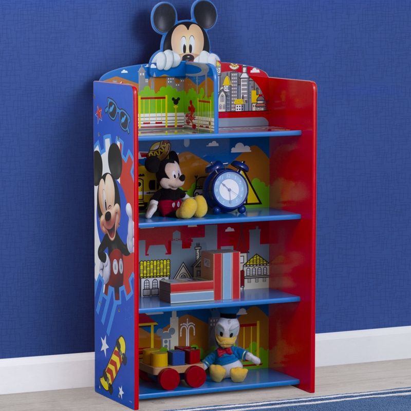 Mickey Mouse Wooden 4-Shelf Playhouse Bookcase