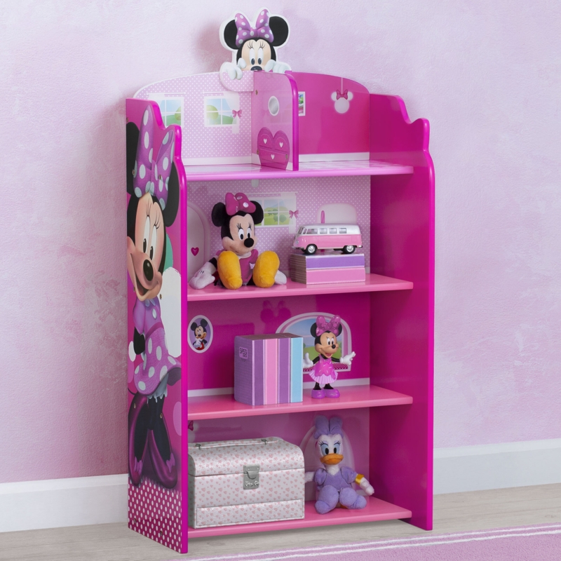 Minnie Mouse Wooden Playhouse 4-Shelf Bookcase