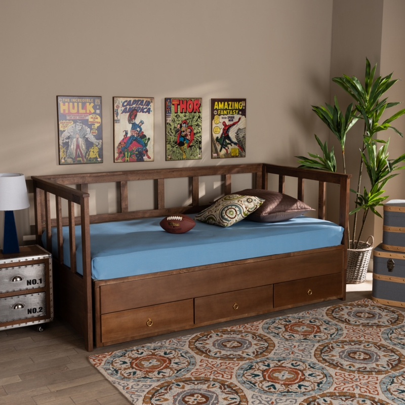 Convertible Daybed with Storage Drawers
