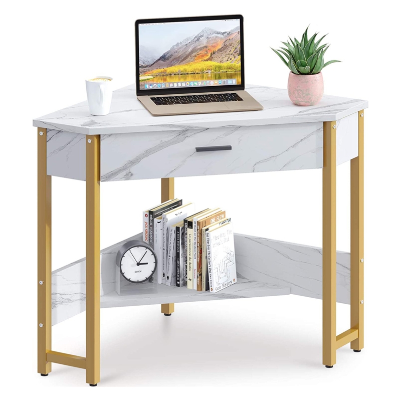 Modern Triangle Corner Vanity Writing Desk