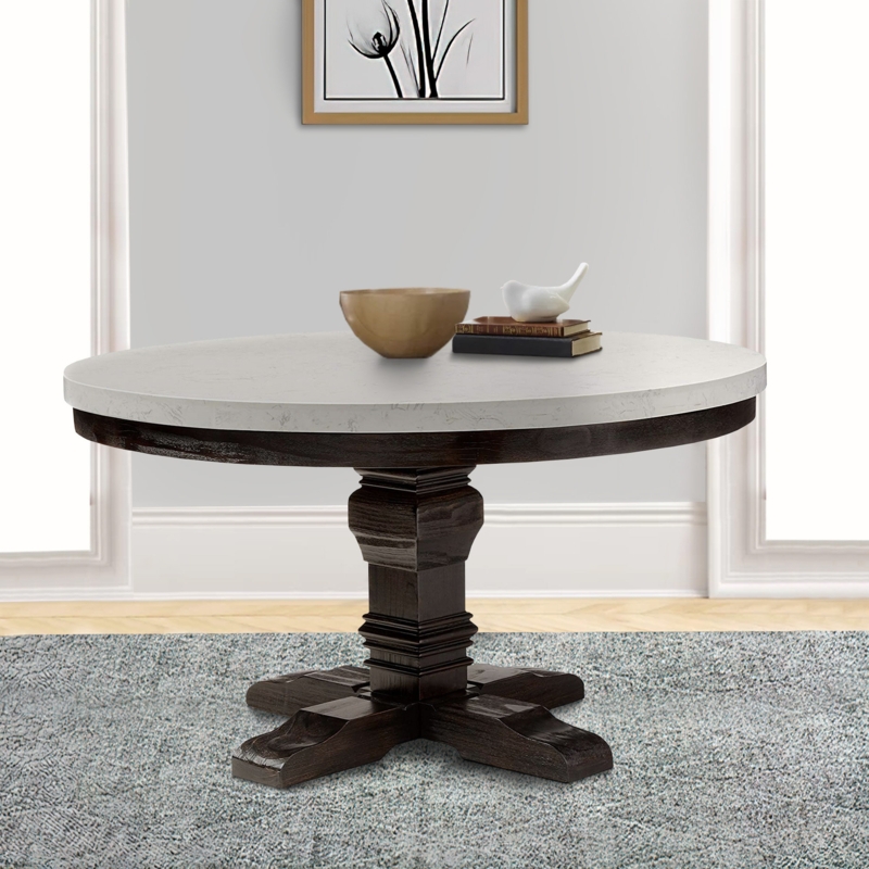Circular Two-Toned Dining Table