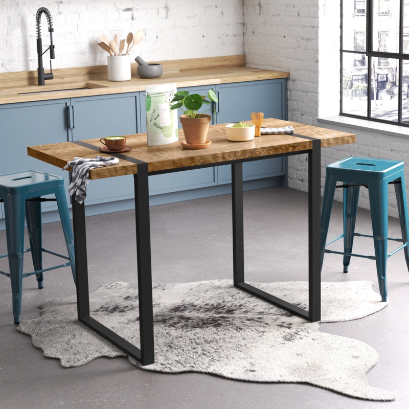 Exposed Sled Leg Dining Table