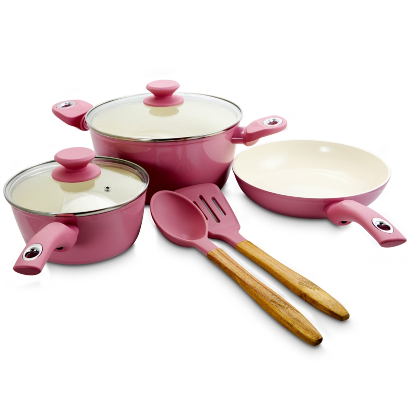 Soft Lavender Cookware Set with Utensils