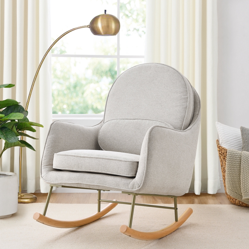 Eco-Friendly Upholstered Rocker Chair