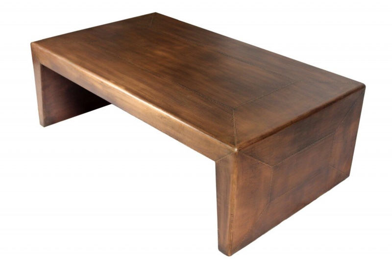 Modern Copper Tone Coffee Table