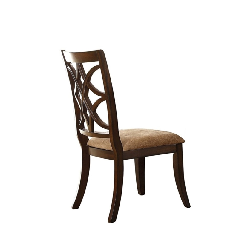 Transitional Style Side Chair with Velvet Seat