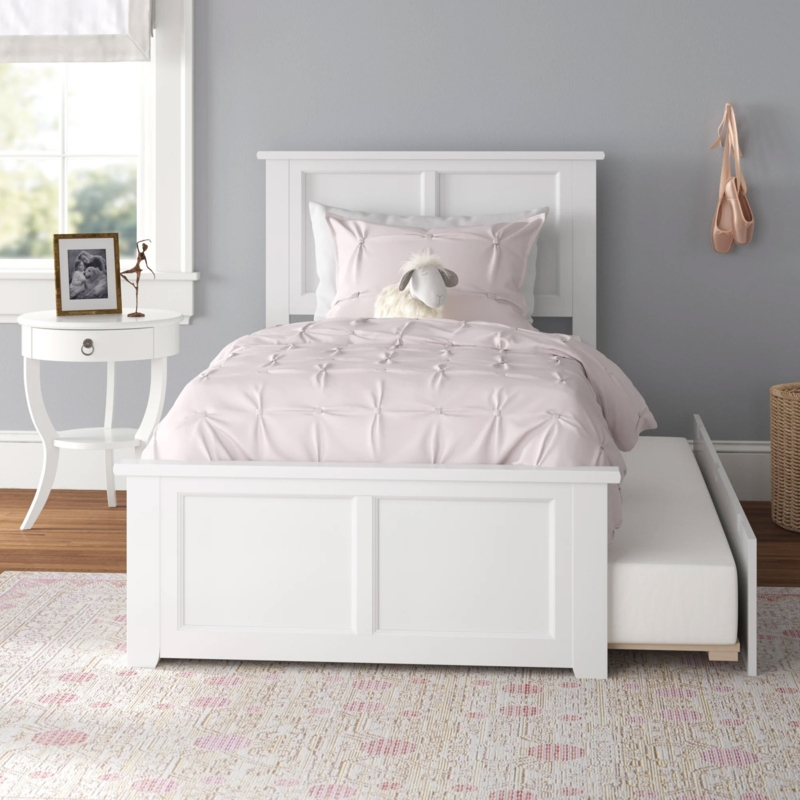 Platform Bed with Twin Trundle and Charger