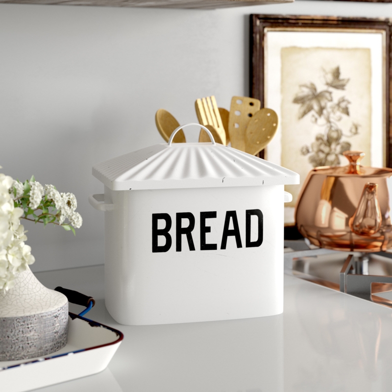 Vintage-Inspired Metal Bread Box
