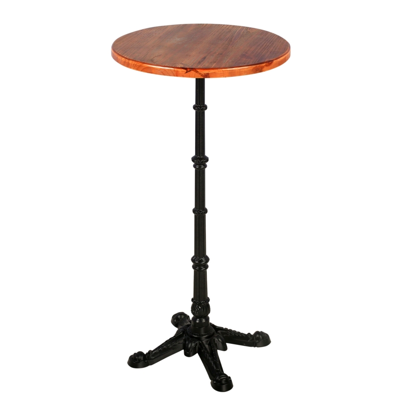 Round Bar Table with Sleek Metal Top