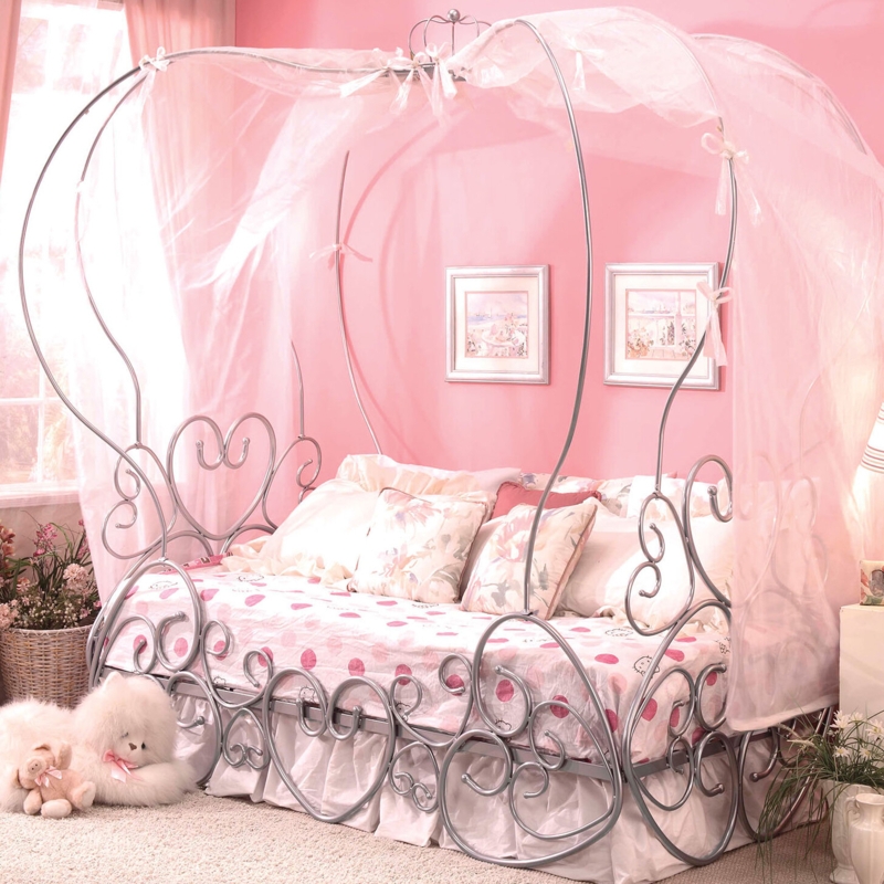 Princess Canopy Bed with Crown Detail