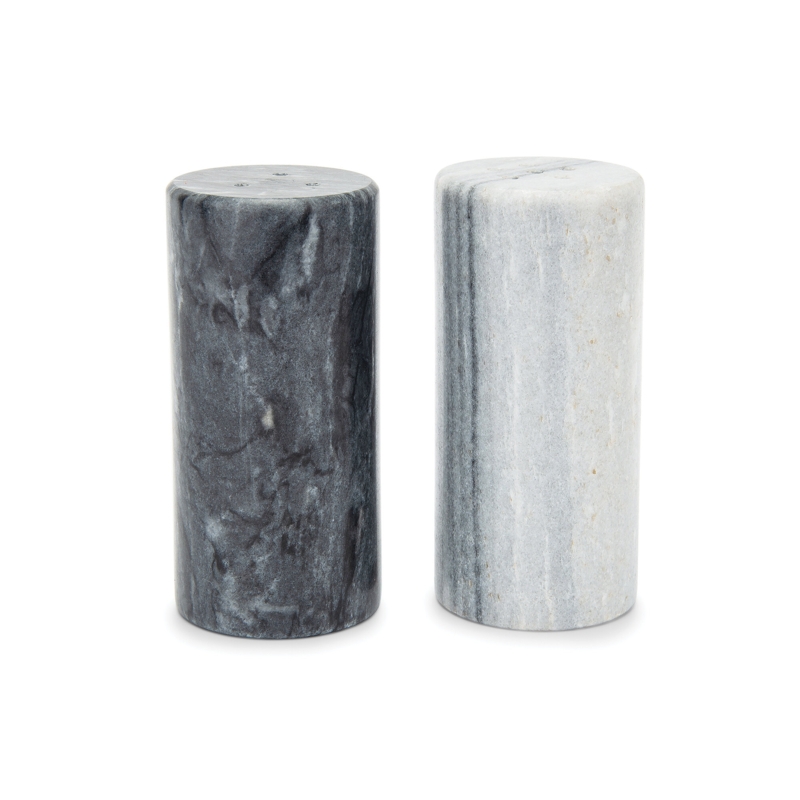 Natural Marble Salt and Pepper Shakers
