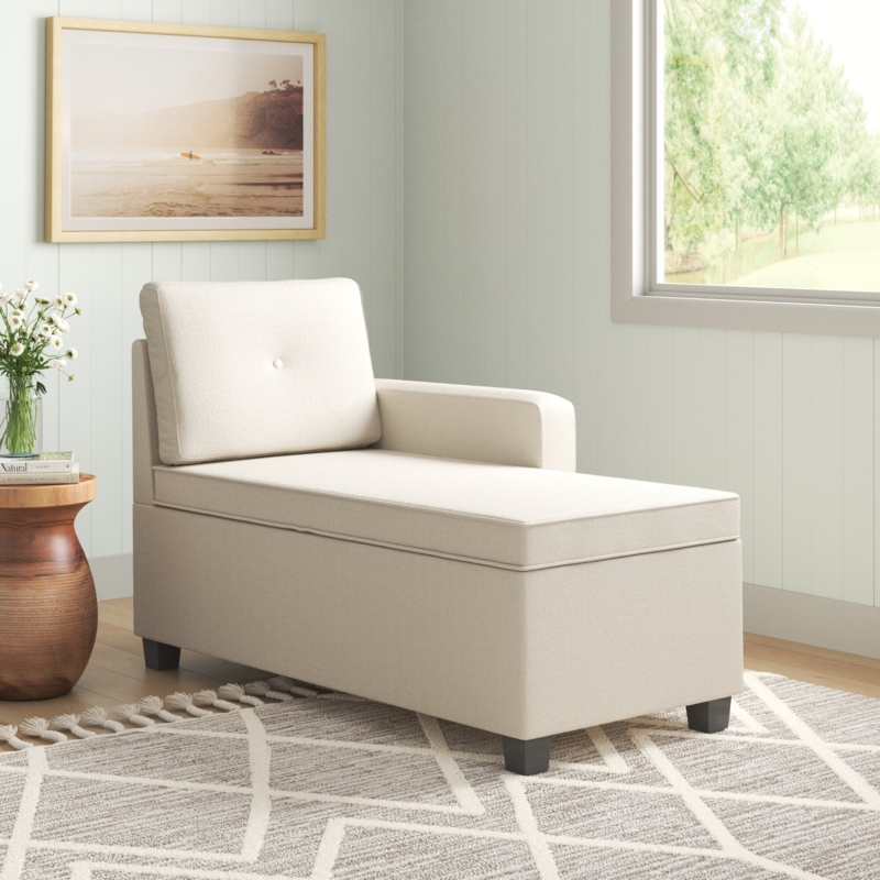 Chaise Lounge with Lift-Up Storage