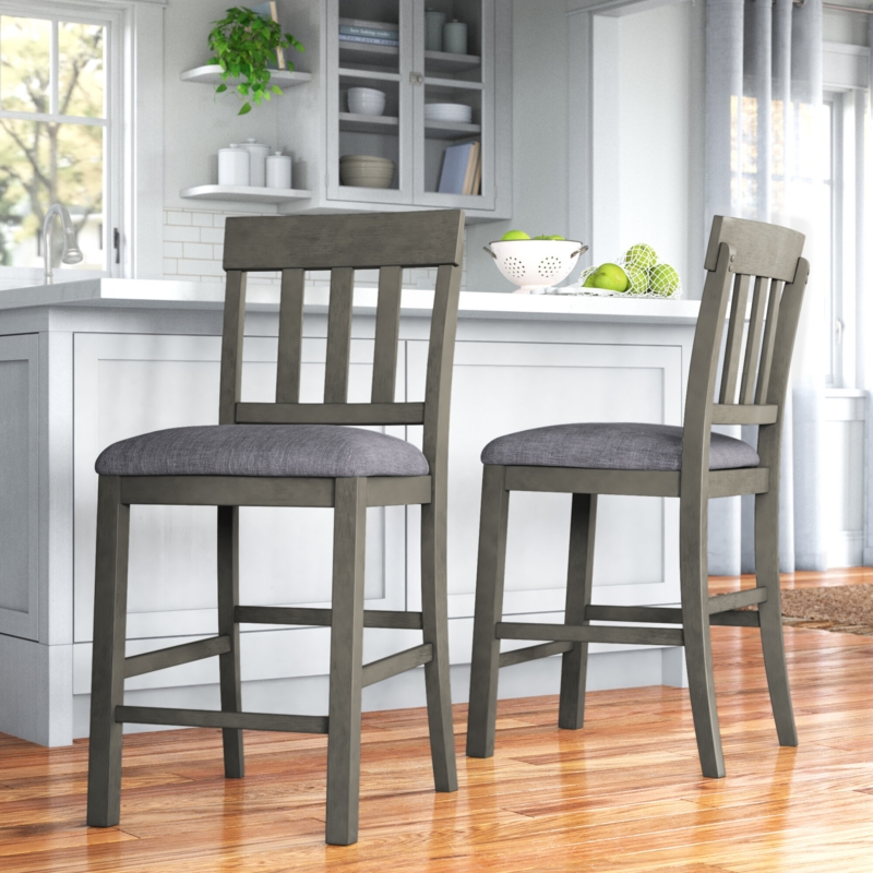 Classic Upholstered Counter Stools (Set of 2)