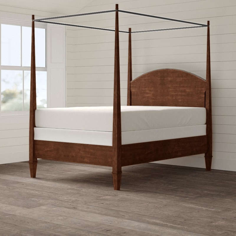 Canopy-Style Wooden Bed Frame